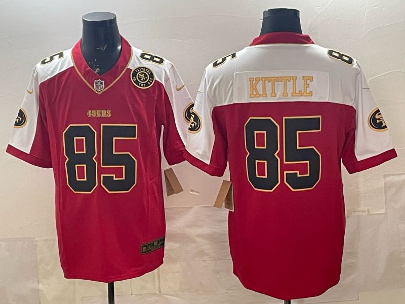Men 2026 San Francisco 49ers #85 Kittle Red white 3th generations Nike Limited NFL Jersey style 05